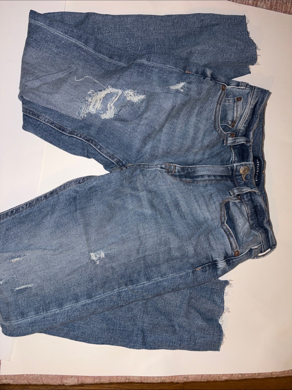 Aeropostale Light Blue Distressed Boyfriend Jeans